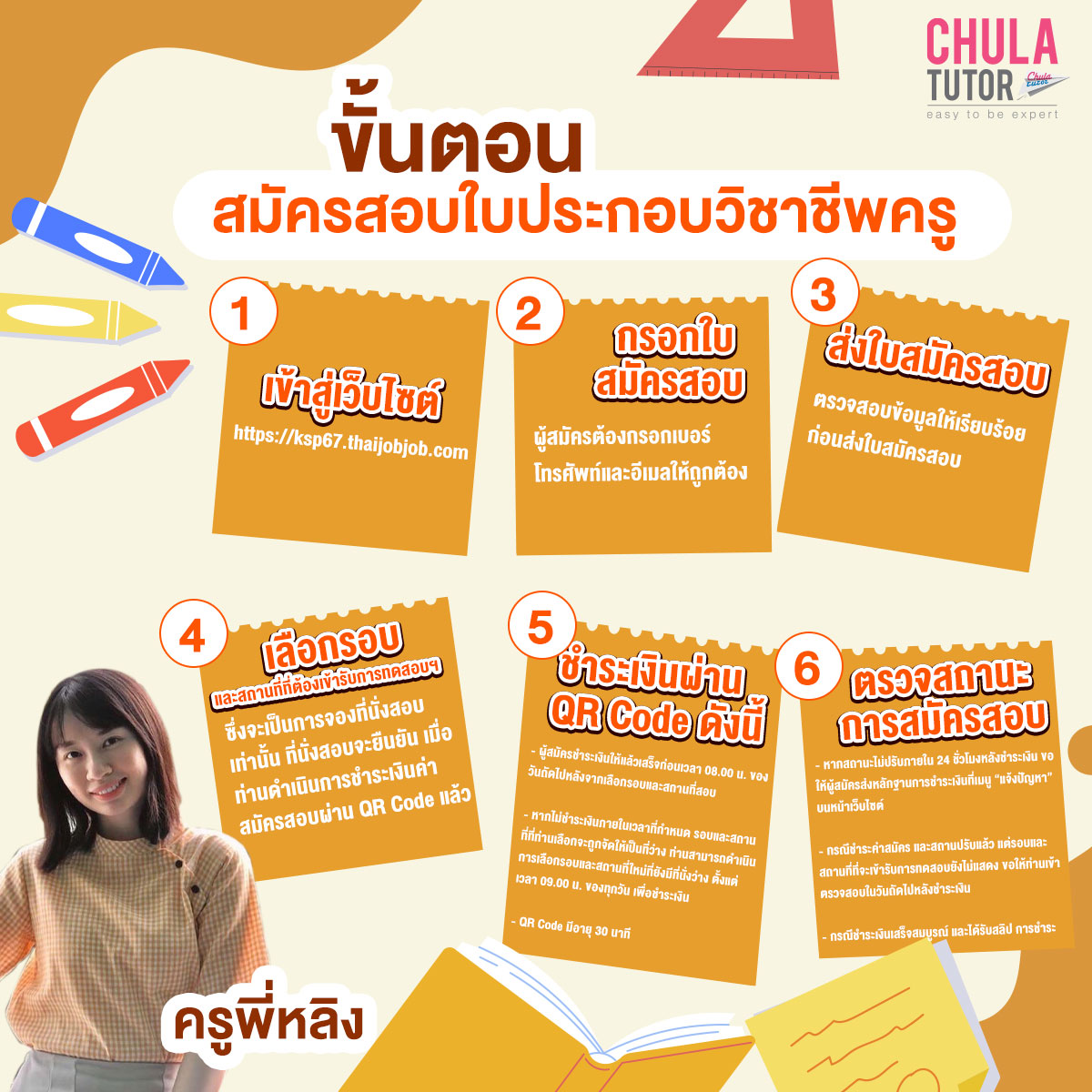 ขั้นตอน สมัครสอบใบประกอบวิชาชีพครู